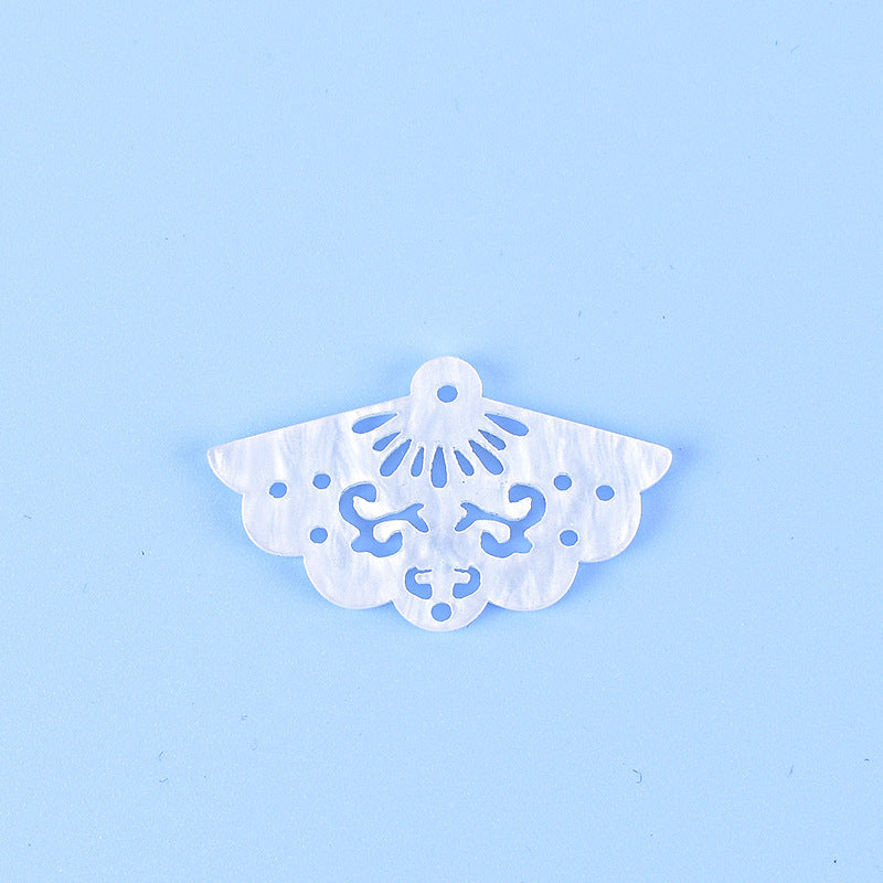 Wholesale DIY Jewelry Accessories Acetate Hollow Fan Token Hairpin Imitation Shell Earrings